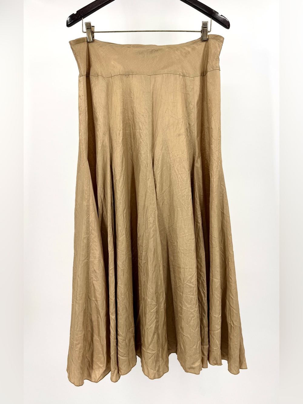 Karen Kane Tan Gold Full Maxi Skirt